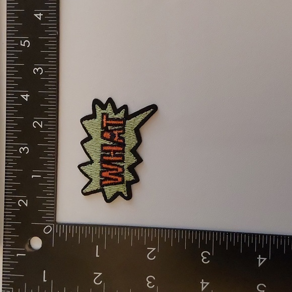 "What" Iron On - Picture 2 of 3